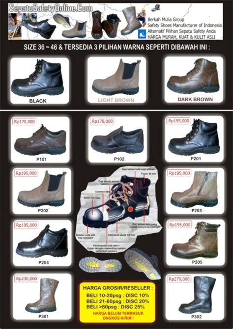 Beragam Gambar Dan Harga Sepatu Safety Mekanik