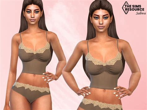 The Sims Resource Sleeping Lace Detail Outfit