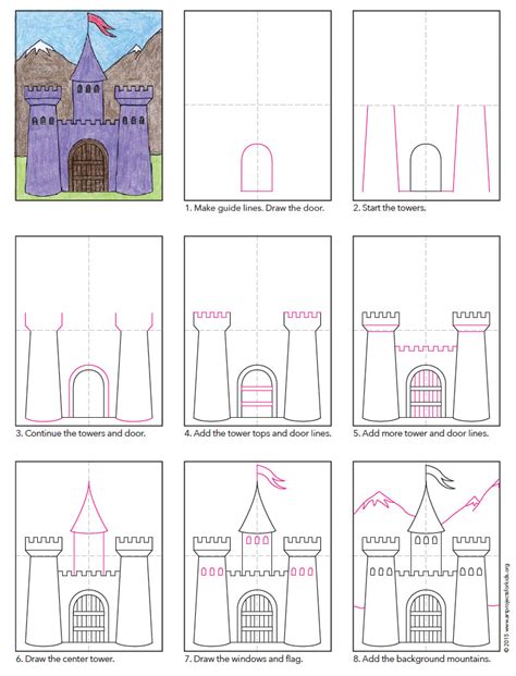 The charming english cottage house plans featured here appear to have come right out of a fairytale and may very well hold the key to living happily ever after! Draw a Midieval Castle - Art Projects for Kids