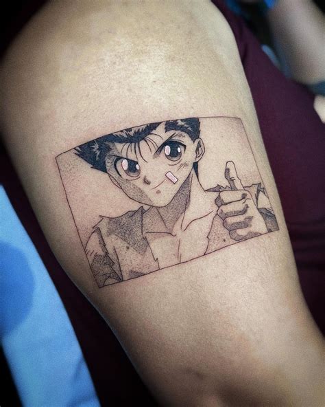 Anime Tattoos By James Tran On Instagram “yusuke From Yu Yu Hakusho Is