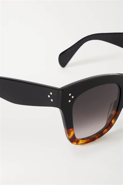 Black Oversized Cat Eye Tortoiseshell Acetate Sunglasses Celine Eyewear Net A Porter