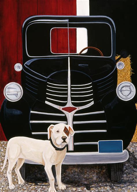 Virgil In Front Of The Ranch Truck Painting By Jan Panico Pixels