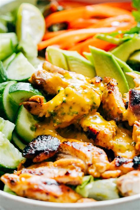 Grilled Chicken Mango Salad With Mango Cilantro Dressing Recipe