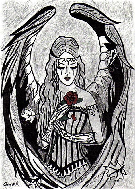 Gothic Drawings Drawings Angel Rose Gothic Page Contemporary