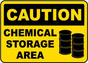 Caution Chemical Storage Area Sign G4778 By