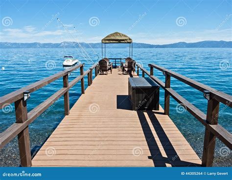 Lake Tahoe Dock Stock Photo Image Of Island California 44305264