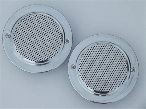 Retro Car Speakers With Chrome Grills Vintage Speakers For Your Hotrod