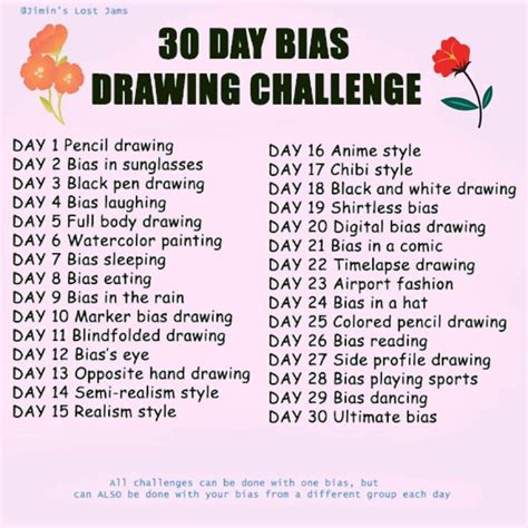 Drawing Challenges 30 Day Drawing Challenge Drawing Challenge