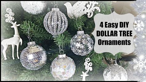 Diy Dollar Tree Christmas Glam Ornaments Home Decor Easy Decoration