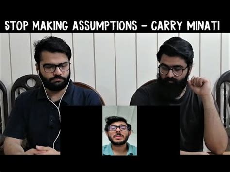 Stop Making Assumptions Youtube Vs Tik Tok The End Carryminati Pakistan Reactions Youtube