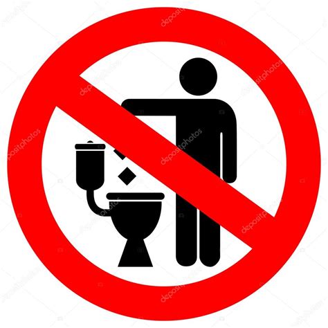 No tirar basura en el letrero del baño Vector de Stock de Arcady 104012872