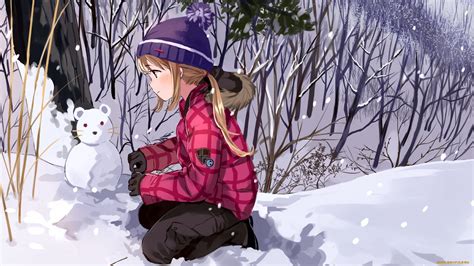 Winter Snow Anime Girl