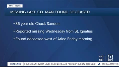 Advisory canceled, missing Lake County man found deceased