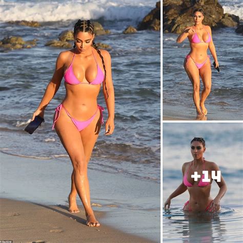 Kim Kardashian Serves Sizzling Looks In Neon Pink ʙικιɴι From Her