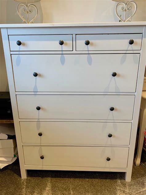 Ikea Hemnes Chest Of 6 Drawers White Stain 108x131 Cm In Hockley