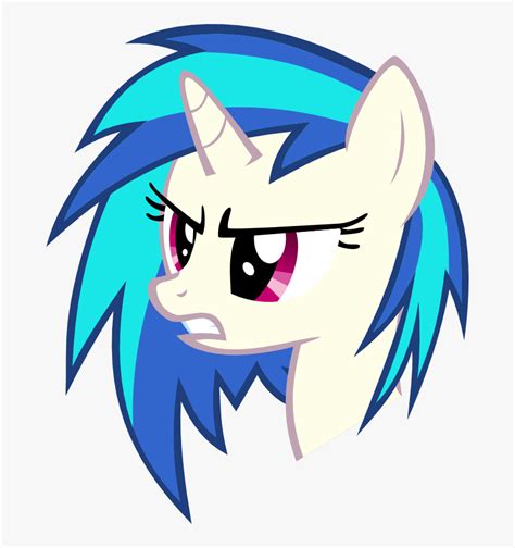 Angry Mlp Vinyl Scratch Vector Hd Png Download Kindpng