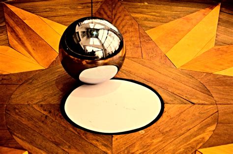Wallpaper Reflection Table Wood Sphere Yellow Circle Science