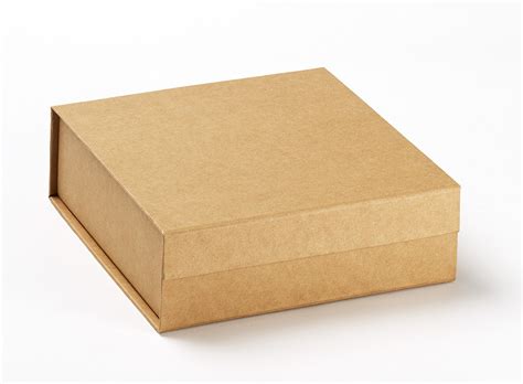 Red a5 deep luxury folding gift box with changeable ribbon and magnetic snap shut closures. Sample Natural Kraft Large Gift Box for Eco-Friendly ...