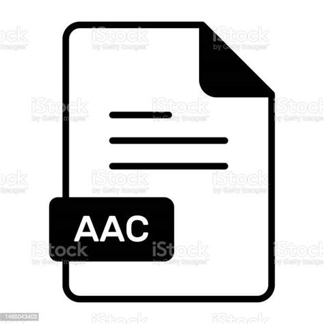 An Amazing Vector Icon Of Aac File Editable Design Stock Illustration