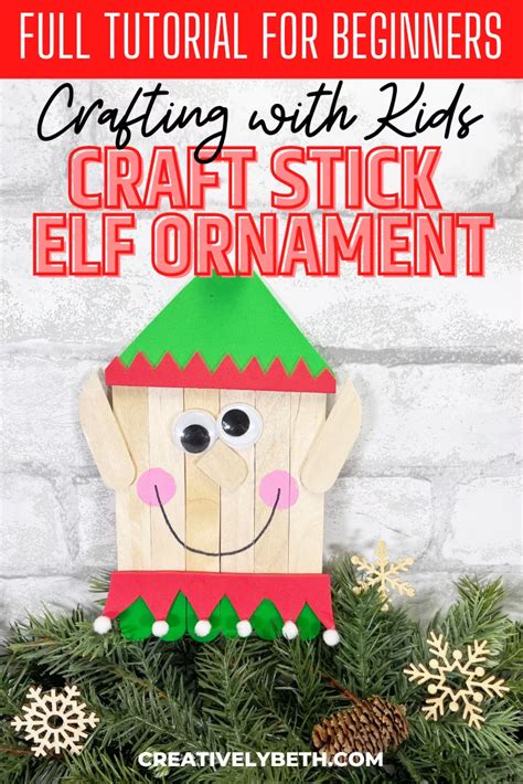 Dollar Tree Christmas Craft Stick Elf