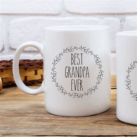 Best Grandpa Ever Mug Skinny Font Grandpa Coffee Mug T For Etsy
