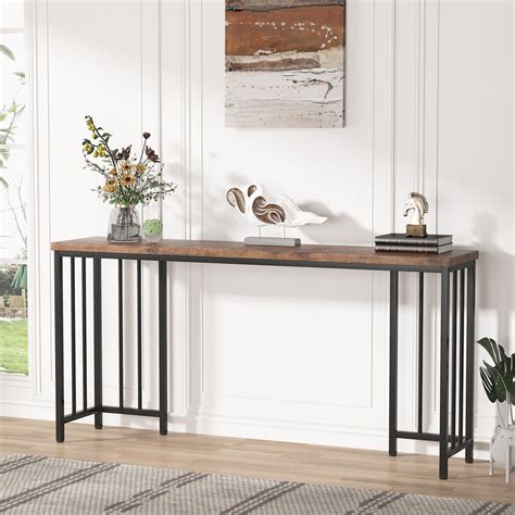 Tribesigns Rustic Long Console Table 709 Inch Extra Long Sofa Table