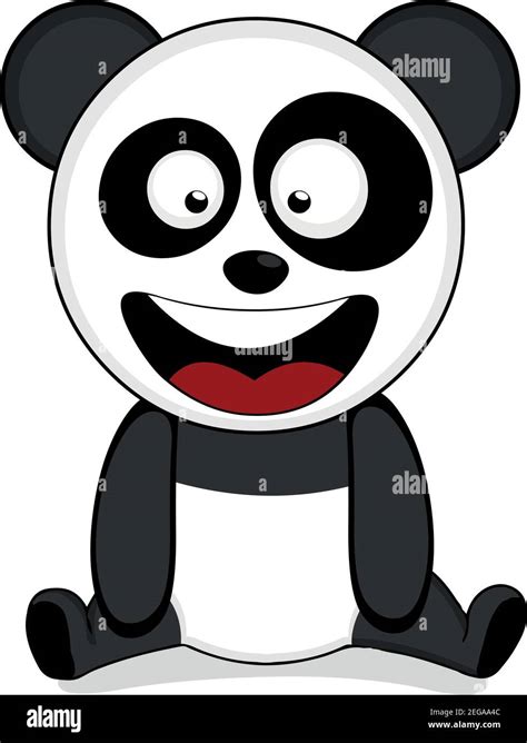 Ilustración Vectorial De Un Lindo Personaje De Oso Panda De Dibujos
