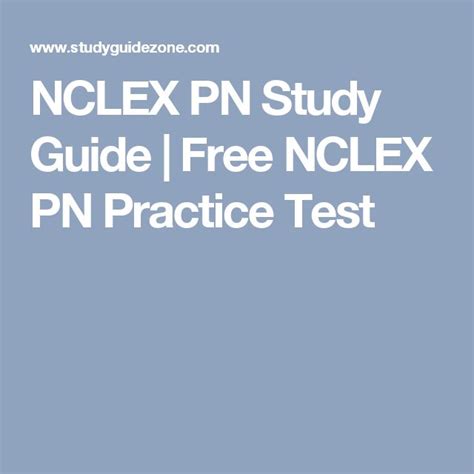 Nclex Pn Study Guide Free Nclex Pn Practice Test Nclex Nclex Pn