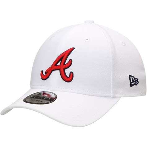 Mens Atlanta Braves New Era White League 9forty Adjustable Hat