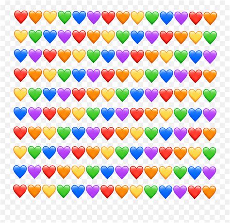 Emoji Rainbow Hearts Transparent Backgroundrainbow Emojis Free