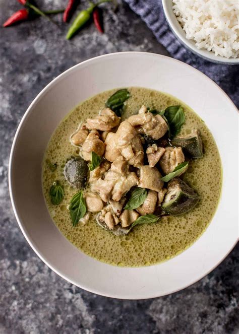 Thai Green Curry With Chicken Inquiring Chef