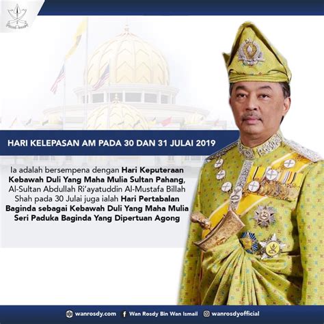 2019 hari keputeraan sultan kedah. Sekolah Di Negeri Pahang Cuti Pada 29 Julai 2019 ...