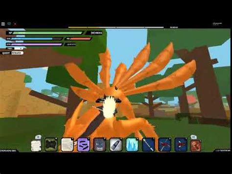 Old Naruto Game On Roblox Nine Tails Beast Roblox Youtube