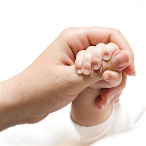 Baby Holding Mother Hand Stock Photo Image Of Together 24941770
