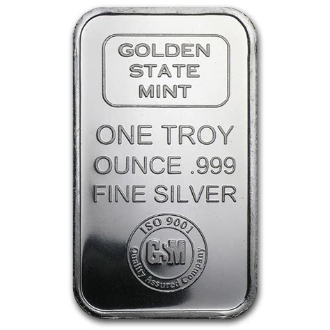 Buy 1 Oz Silver Bar Golden State Mint Iso Apmex