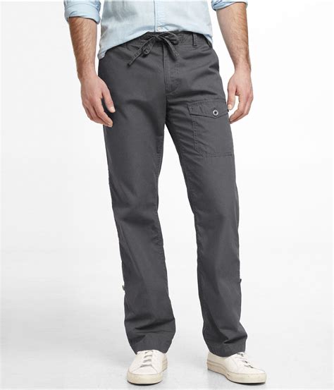 Express Gray Cotton Drawstring Pant In Gray For Men Coal Lyst