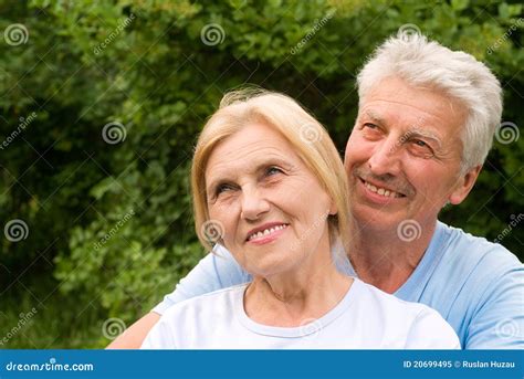 Cute Old Couple At Nature Stock Image Image Of Caucasian 20699495