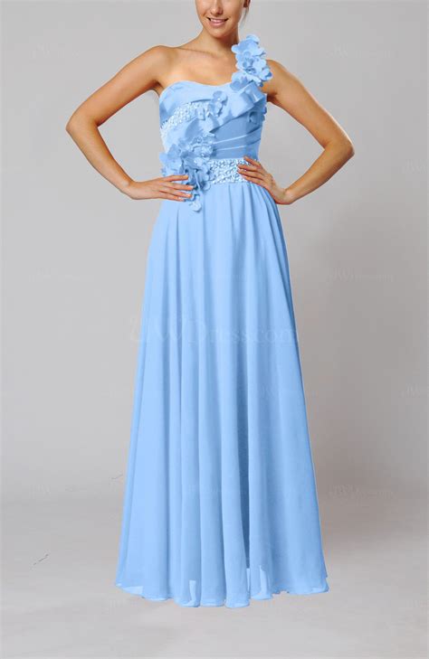 Light blue wedding dress ball gown. Light Blue Gorgeous Sheath One Shoulder Sleeveless Floor ...