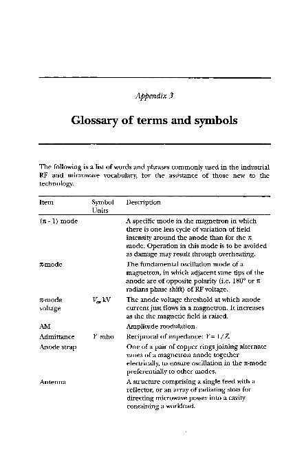 Iet Digital Library Appendix 3 Glossary Of Terms And Symbols