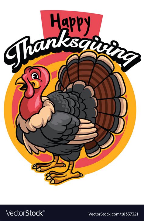 Cartoon Of Turkey Greeting Happy Thanksgiving Vector Image