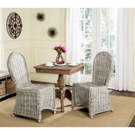 Transform any dining area with these transitional safavieh dining chairs. Safavieh Idola Wicker Dining Chair, White Washed, Set of 2 ...
