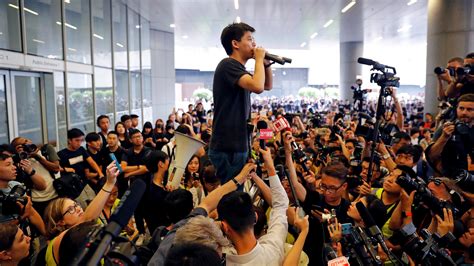 Hong Kong Activist Joshua Wong Is Freed Says He Will Join Mass Protests 905 Wesa
