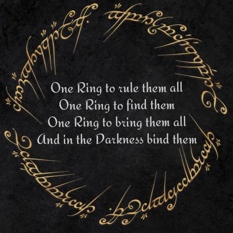 One Ring Lord Of The Rings Gandalf The Grey The Hobbit
