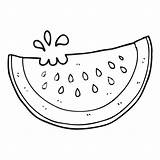 Cartoon Watermelon Drawing Line Melon Slice Paintingvalley Freehand Drawn Illustration sketch template