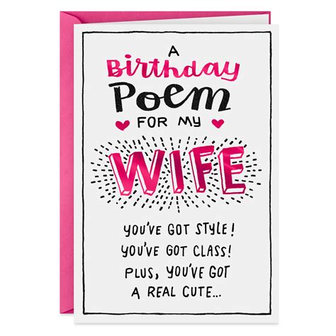 Thoughtful Husband Poem Funny Birthday Card For Wife Greeting Cards Hallmark