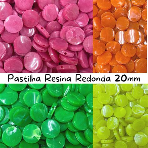 Pastilha Resina Redonda 20mm 500g Colore Pedrarias Frete Grátis Disponível Resina