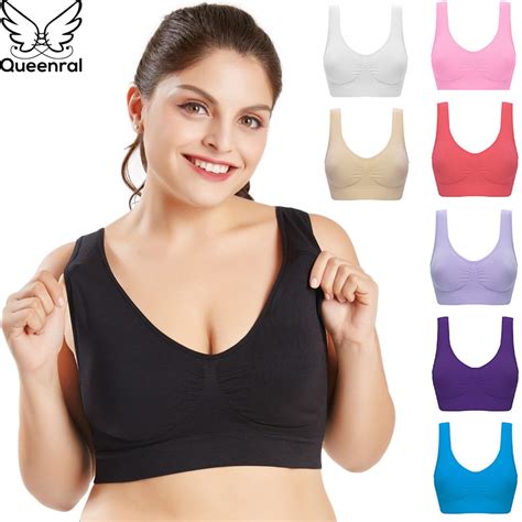 Queenral Plus Size Bras For Women Seamless Bra With Pads Big Size 5xl