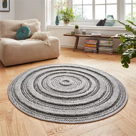 Teppich beige neo vintage » tiles « weconhome. Vintage Handira Teppich Nador Anthrazit Grau Rund 160 cm ...
