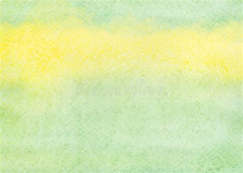 Watercolor Green And Yellow Background Texture Stock Illustration