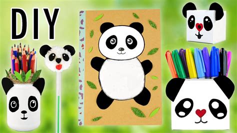 Panda Kawaii Back To School 5 Idees De Fournitures Scolaires Tuto Diy